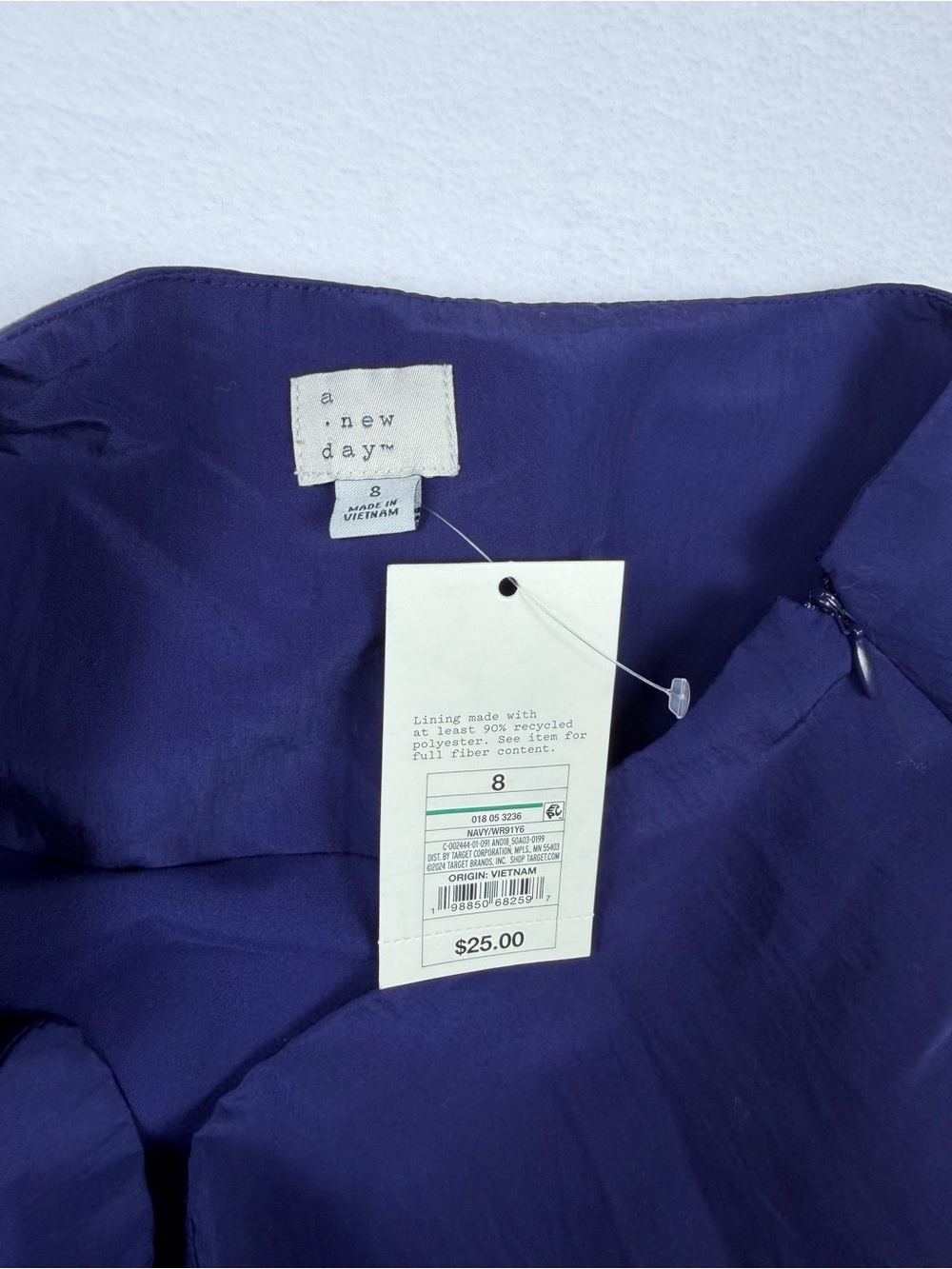 NWT A New Day Navy Blue Bubble Mini Skirt Size 8 - Picture 3 of 7